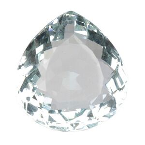 New 34.55 Carat Blue Aquamarine Pear Shaped Shape Loose Gemstone